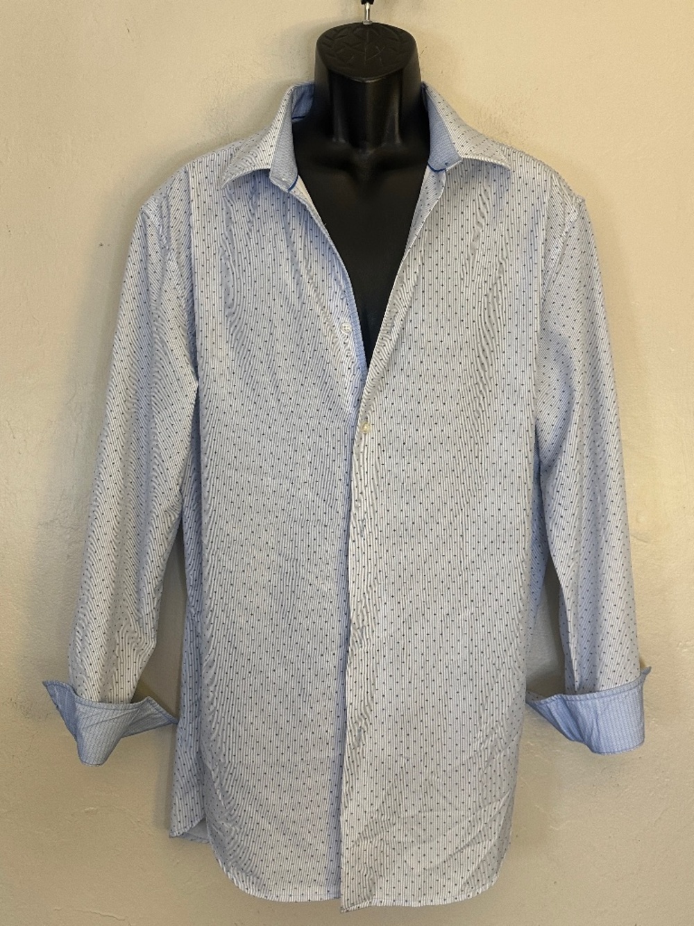 Report Collection Contrast Long Sleeve Shirt XL 17.5/35 Gently worn 93% poly